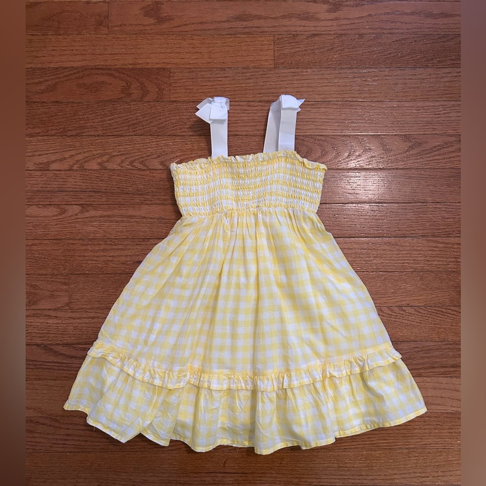 Janie and Jack Yellow Gingham Smocked Spring Easter Dress